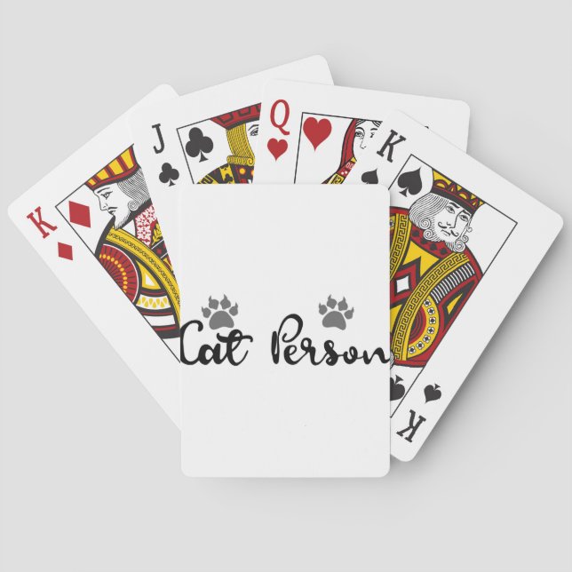 Jeu De Cartes Typographie d'une personne de chat (dos)