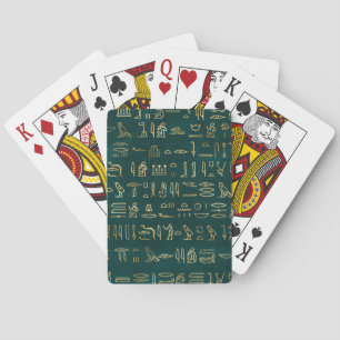 Jeu De Cartes Typographie égyptienne d'or Hiéroglyphes Égypte