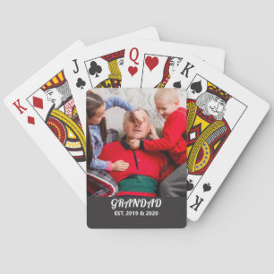 Jeu De Cartes Typographie Gras Photo Papi Établie
