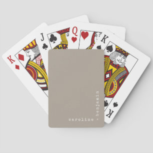 Jeu De Cartes Typographie minimaliste de machine à écrire Coin N