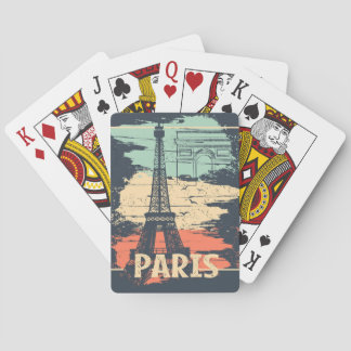 Jeu De Cartes Typographie parisienne : affiche Eiffel abstraite.