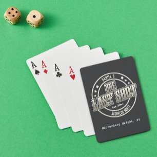 Jeu De Cartes Typographie Rétro Vintage Drôle Fête de Bachelor C