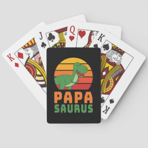 Jeu De Cartes Tyrannosaurus Rex Papasaurus Dinosaur Fête des pèr