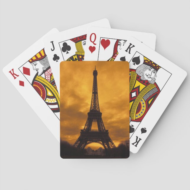 Jeu De Cartes UE, France, Paris.  Tour Eiffel. (dos)
