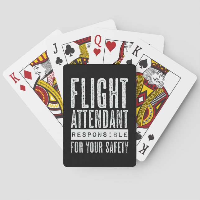 Jeu De Cartes Un agent de bord dit "Stewardess Cabine credo" (dos)