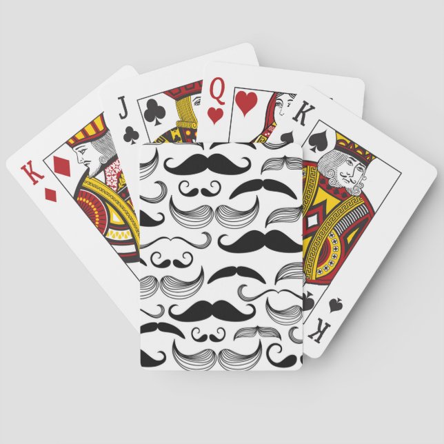 Jeu De Cartes Un club des messieurs. Motif 2 de moustache (dos)