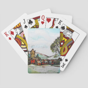 Jeu De Cartes Un croquis du village britannique idyllique
