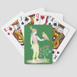 Jeu De Cartes Un dessin au crayon de couleur d'une femme