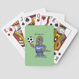 Jeu De Cartes Un dragon de Komodo amusant qui joue au dessin ani