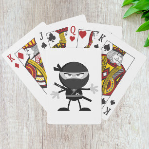 Jeu De Cartes Un guerrier en colère de Ninja Jouant des cartes