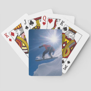 Jeu De Cartes Un homme sautant d'une grande province sur un snow