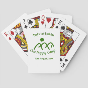 Jeu De Cartes Un joyeux camp montagne verte soleil 1er anniversa