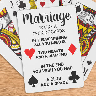 Jeu De Cartes Un Mariage Drôle Est Comme Un Pont De Cartes Maria
