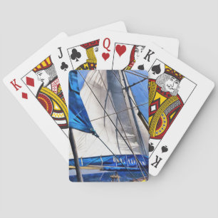 Jeu De Cartes Un marin Est Un Artiste Et Son Moyen Le Vent