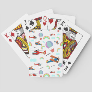 Jeu De Cartes Un motif de vol de garçons sur fond blanc