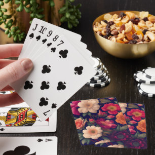 Jeu De Cartes Un papier peint avec un motif floral