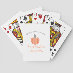 Jeu De Cartes Un petit citrouille est en route baby shower gris 