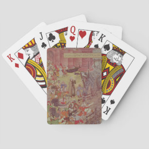 Jeu De Cartes Un pont de bateaux brisé par Akbar (r.1556-1605) s