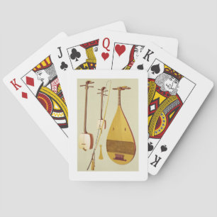 Jeu De Cartes Un shamisen, un kokyu et un biwa, japonais, de 'Mu