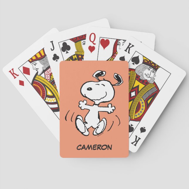 Jeu De Cartes Un Snoopy Joyeux Danse Jouer Des Cartes (dos)