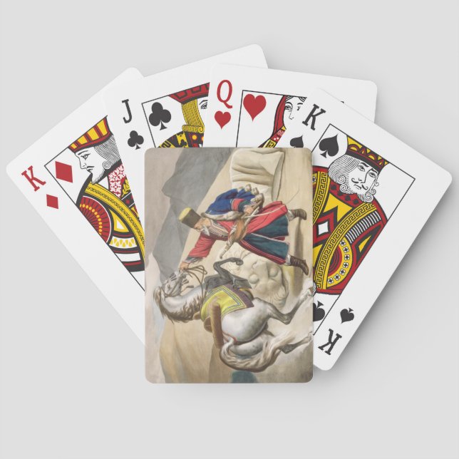 Jeu De Cartes Un Tartar avec son Cheval, gravé par le Thierry B (dos)