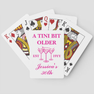 Jeu De Cartes Un Tini Un Peu Plus Ancien Martini Personnalisé An