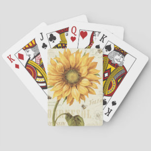 Jeu De Cartes Un tournesol jaune