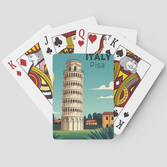 Jeu De Cartes Une affiche de voyage classique nostalgique – Ital (dos)