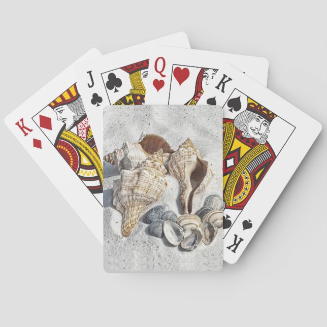 Jeu De Cartes Une collection de coquillages sur le sable (dos)