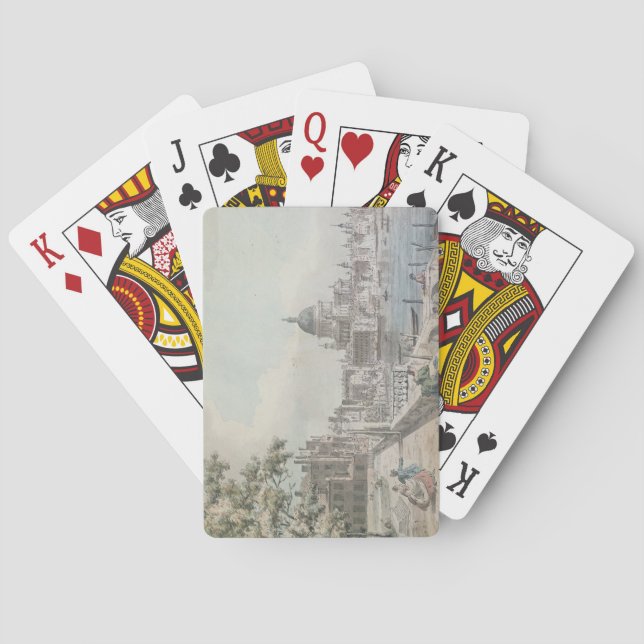 Jeu De Cartes Une copie d'une partie d'un dessin de Canaletto, d (dos)