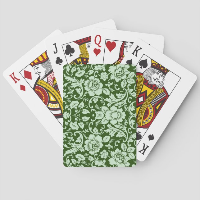 Jeu De Cartes Une damassé florale antique (dos)