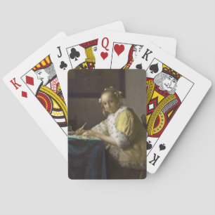 Jeu De Cartes Une dame écrivant, vers 1665 (huile sur toile)