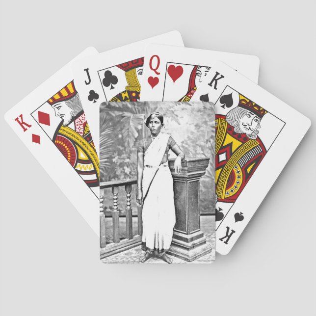 Jeu De Cartes Une jeune femme indienne (dos)