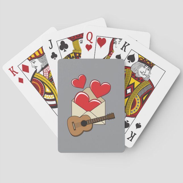 Jeu De Cartes Une lettre d'amour et une guitare pour toi (dos)