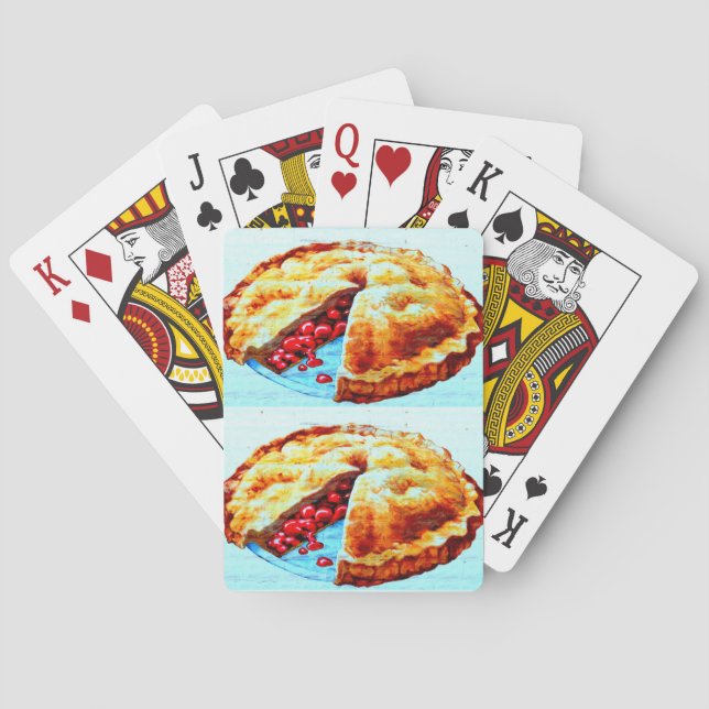 Jeu De Cartes une paire de tartes à cerise jouant aux cartes (dos)
