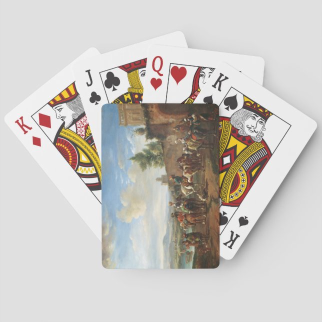 Jeu De Cartes Une partie de chasse par une maison de campagne (dos)