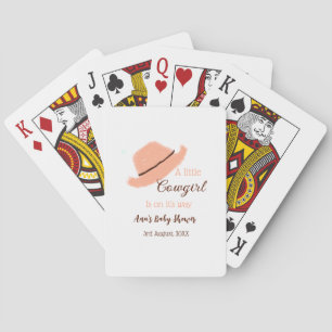 Jeu De Cartes Une petite cowgirl est en route shower bébé orange