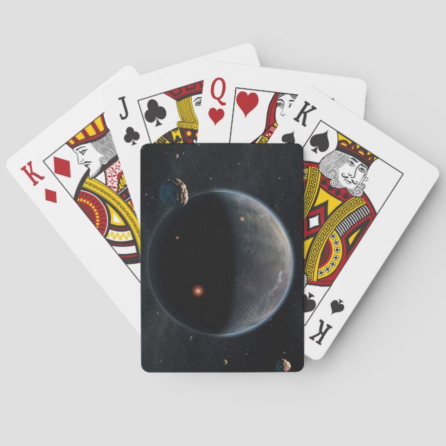 Jeu De Cartes Une Planète Comme La Terre Riche En Carbone Et Sèc (dos)