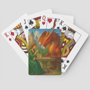 Jeu De Cartes Une princesse jouant aux échecs avec un art imagin