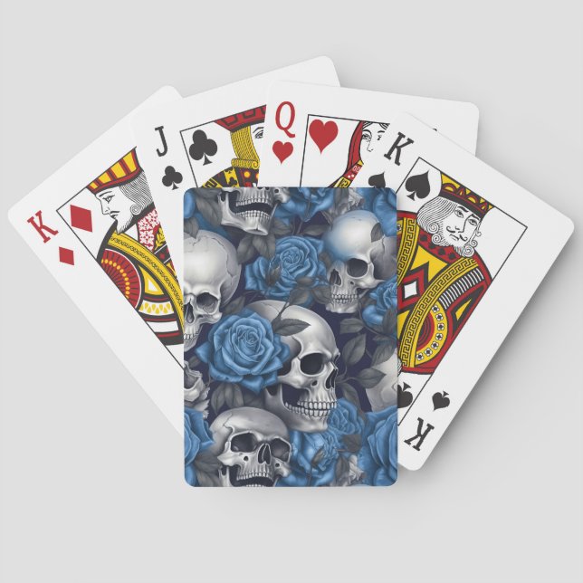 Jeu De Cartes Une série de crânes et de roses Design 12 (dos)