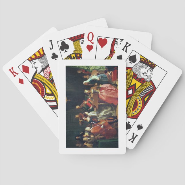 Jeu De Cartes Une soirée musicale (huile sur toile) (dos)