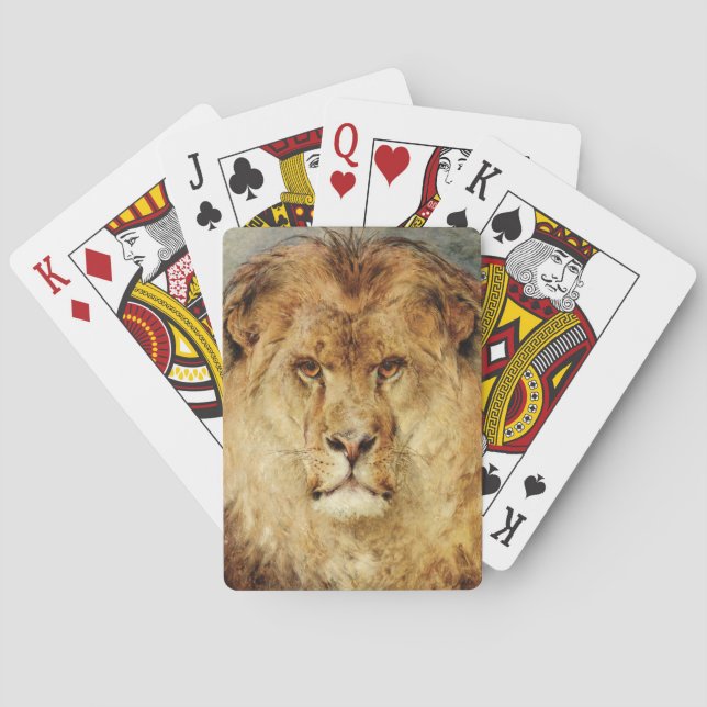 Jeu De Cartes Une tête de lion (par Heywood Hardy) (dos)