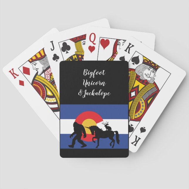 Jeu De Cartes Unicorn Jackalope et Bigfoot (dos)