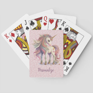 Jeu De Cartes Unicorn Magique Arc-en-ciel couleurs Parties scint