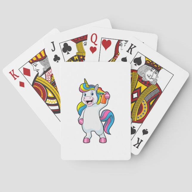 Jeu De Cartes Unicorne comme coiffeur avec aérosol (dos)