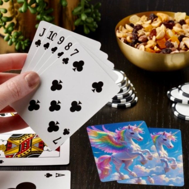Jeu De Cartes Unicorne de la danse ailée arc-en-ciel (Créateur téléchargé)