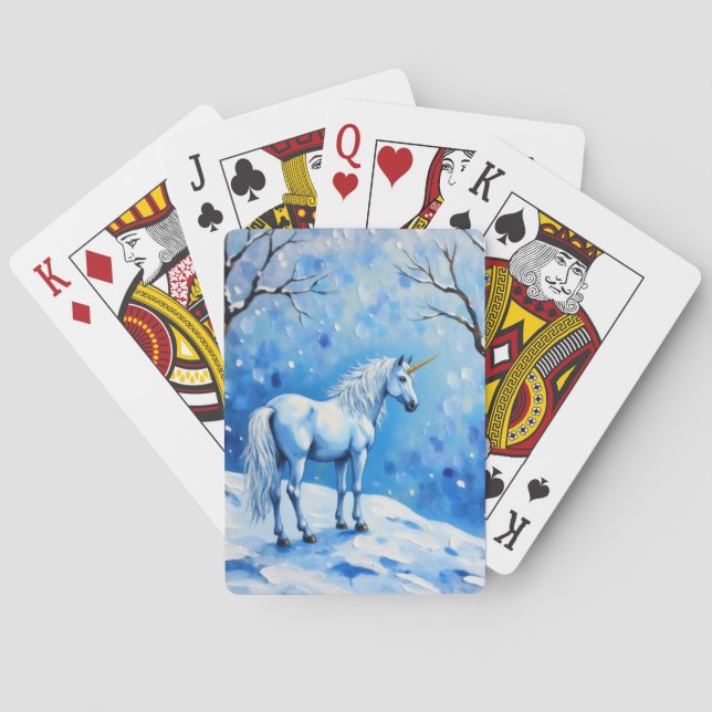 Jeu De Cartes Unicorne d'hiver (dos)