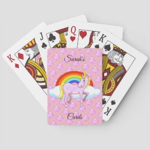 Jeu De Cartes Unicorne et Coeurs Jouer des cartes