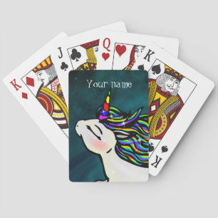 Jeu De Cartes Unicorne spatiale intergalactique personnalisée