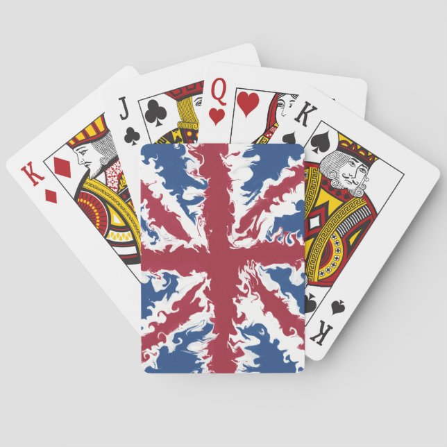 Jeu De Cartes Union Jack Liquid Art (dos)